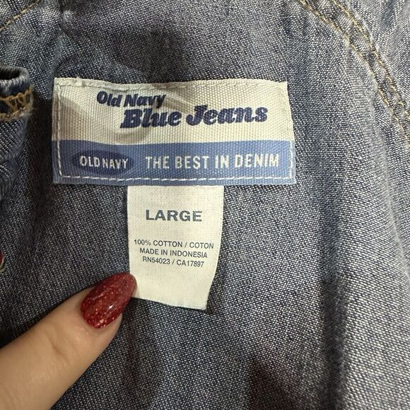 Old Navy Women's Classic Blue Overalls - Picture 3 of 9